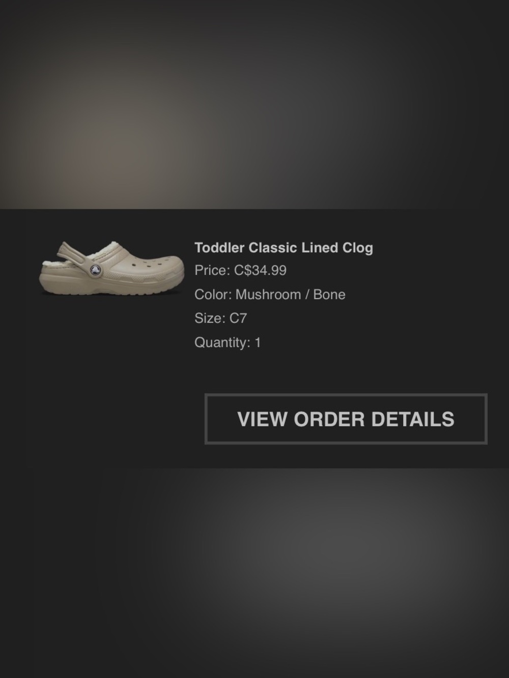 C7 Crocs Fleece Lined Clogs - Light Taupe - Picture 4 of 4